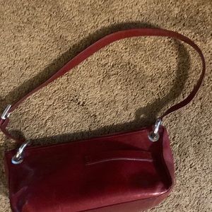 Hobo red leather handbag